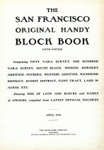 San Francisco 1910 Block Book - Surveys of Potero Nuevo - Flint and Heyman Tracts - Land in Acres 